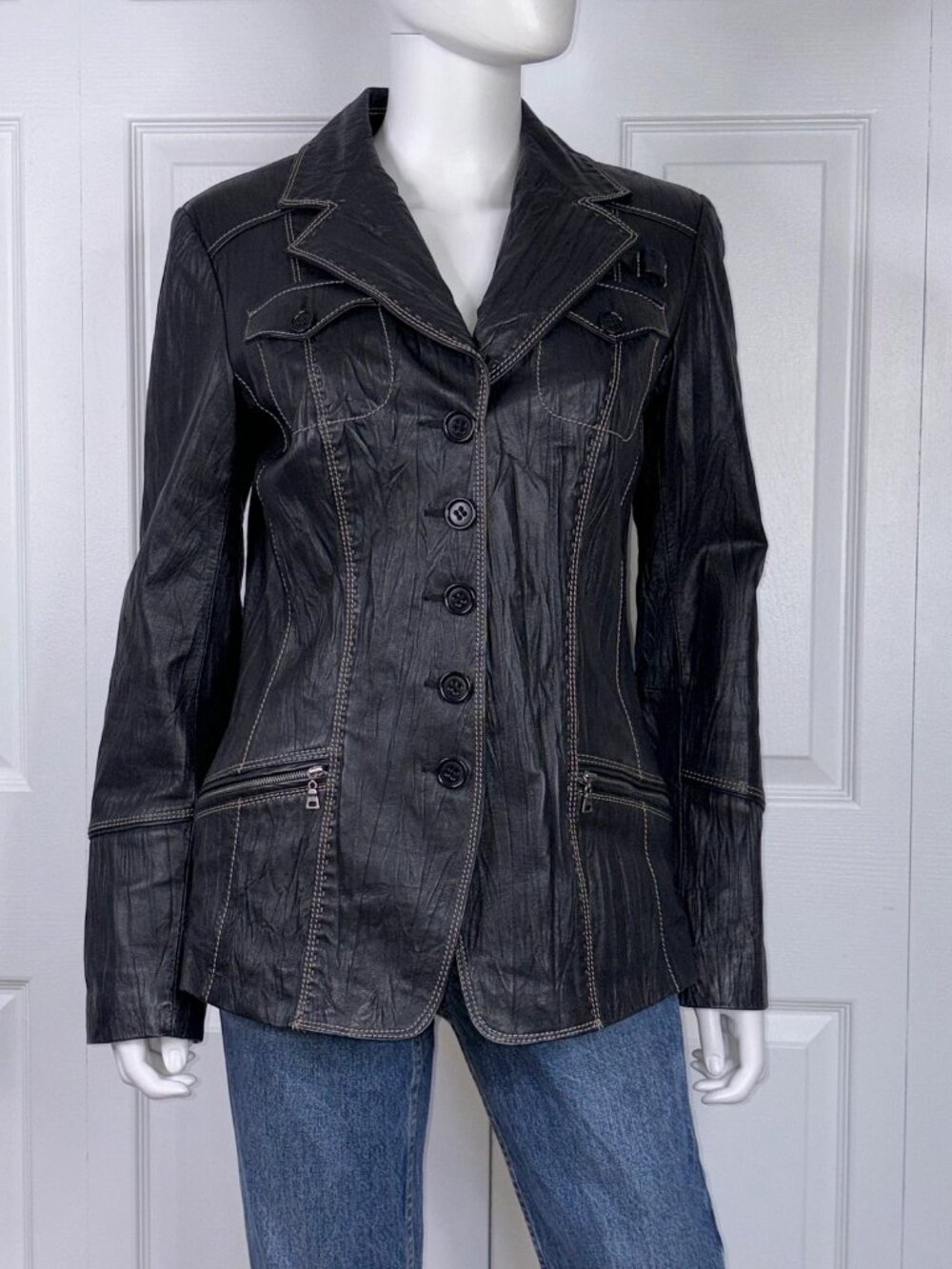 DANIER women's leather autumn coat small